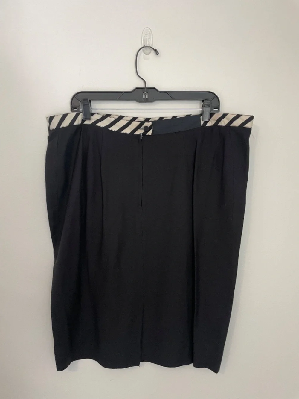 Vintage Christian Dior Blazer Skirt Suit Set Size 16 Black Zebra Stripe, 80s 90s